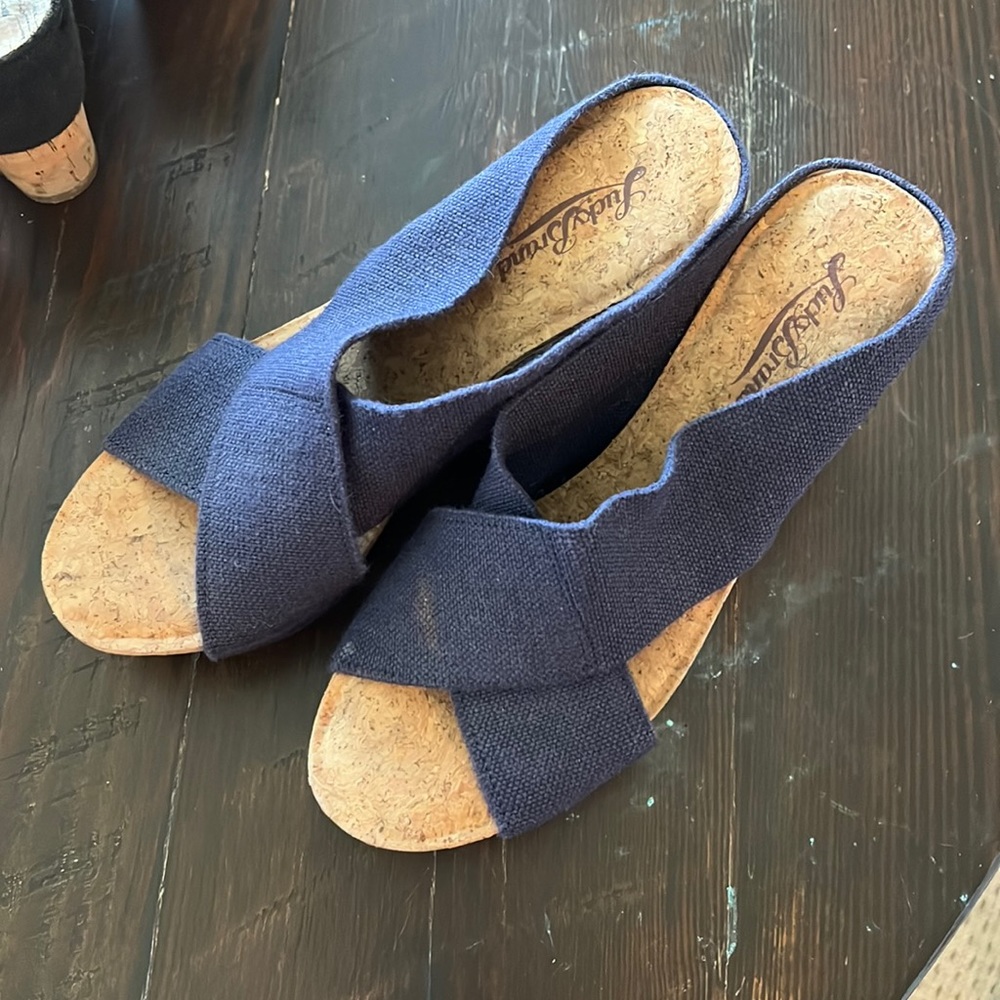 Lucky Brand Navy Wedges- Size 7
